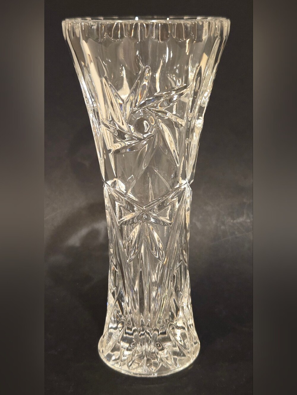 Lenox Crystal Star 6" Bud Vase In Starburst And Pinwheel Pattern